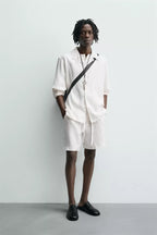 BERMUDA RELAXED FIT 100% LINNEN