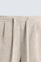 BERMUDA RELAXED FIT 100% LINNEN