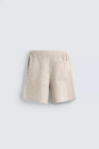 BERMUDA RELAXED FIT 100% LINNEN