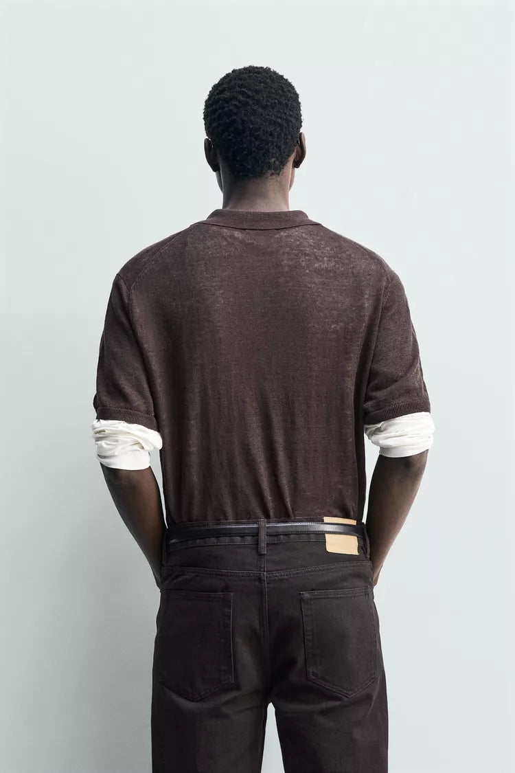 100% LINNEN TRICOT POLO