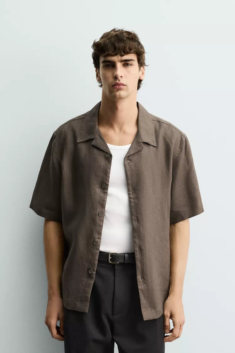 100% LINNEN RELAXED FIT OVERHEMD