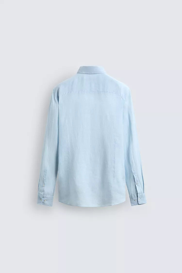 100% LINNEN OVERHEMD REGULAR FIT