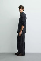 100% LINNEN OVERHEMD REGULAR FIT