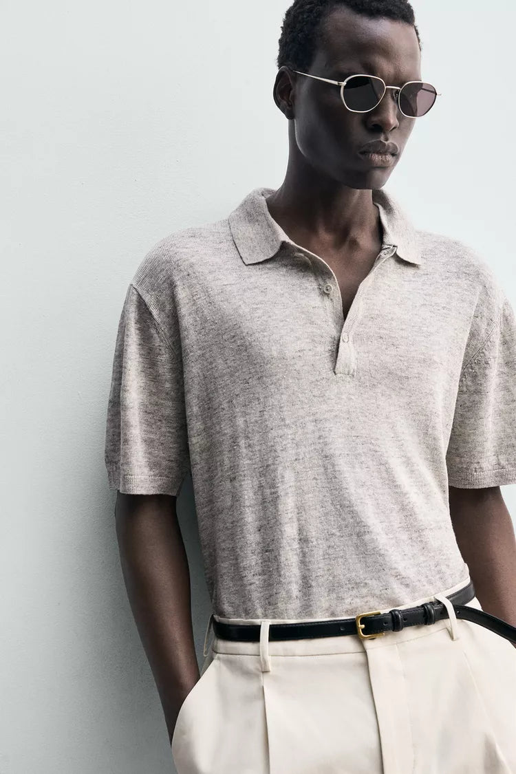 100% LINNEN TRICOT POLO