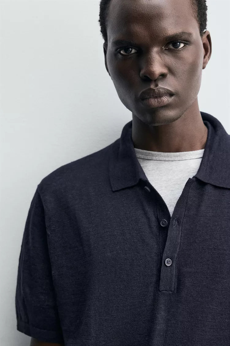 100% LINNEN TRICOT POLO