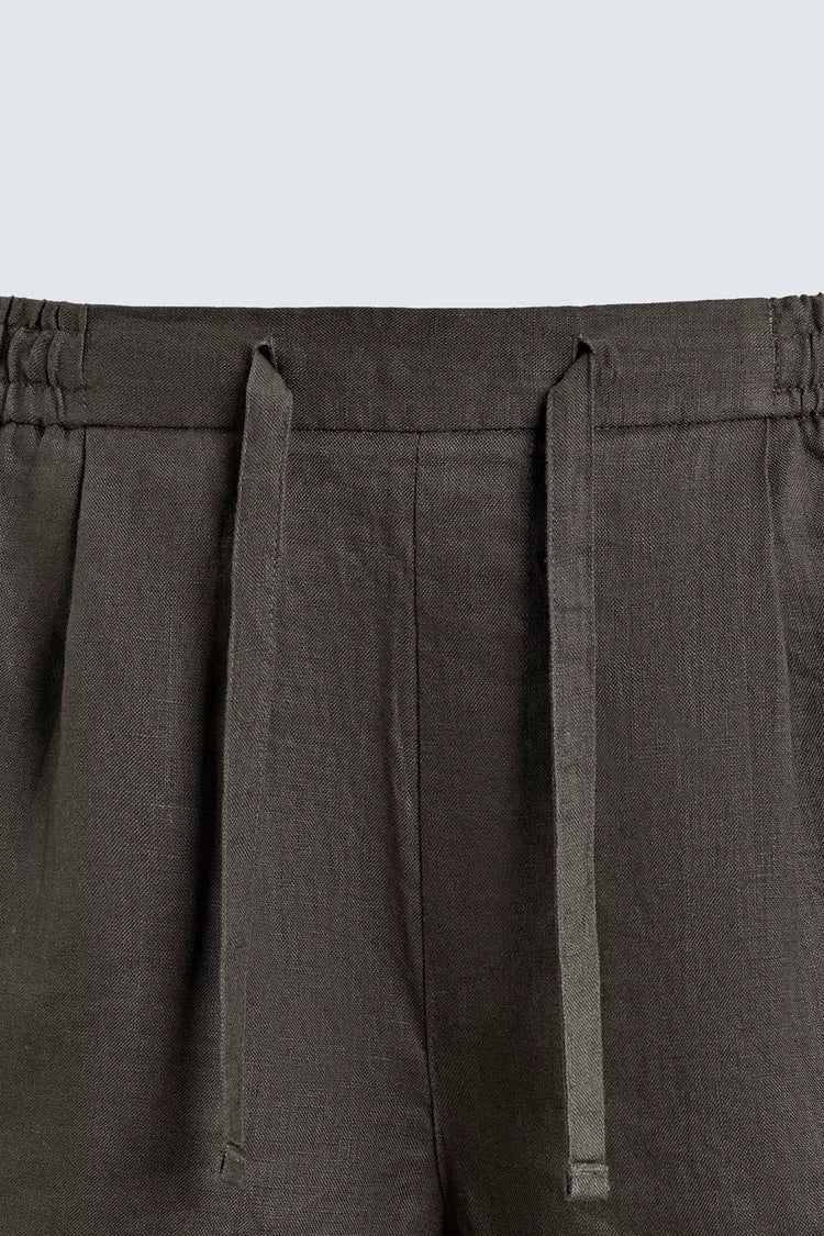 BERMUDA RELAXED FIT 100% LINNEN