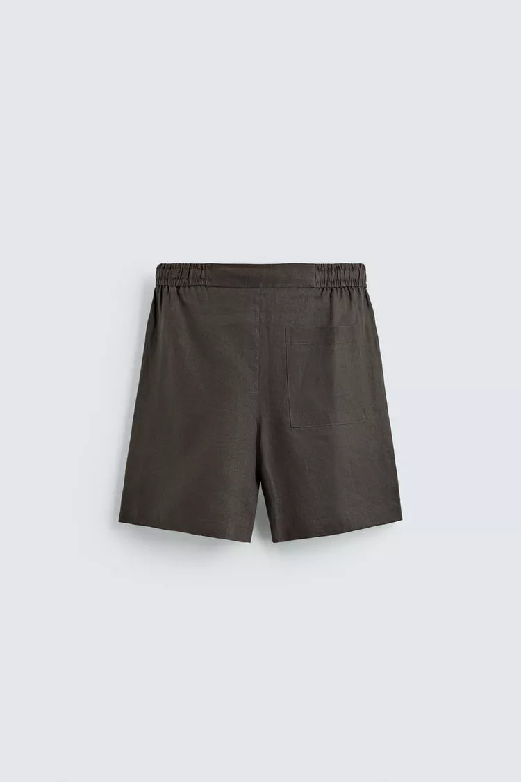 BERMUDA RELAXED FIT 100% LINNEN
