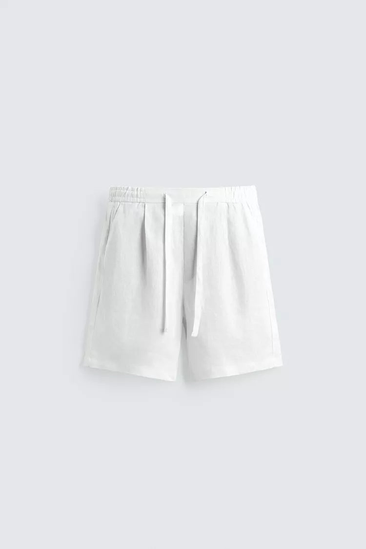 BERMUDA RELAXED FIT 100% LINNEN