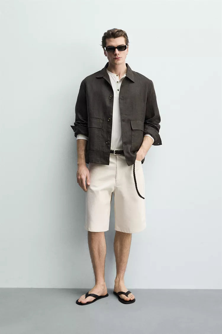 100% LINNEN OVERSHIRT