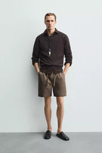 BERMUDA RELAXED FIT 100% LINNEN