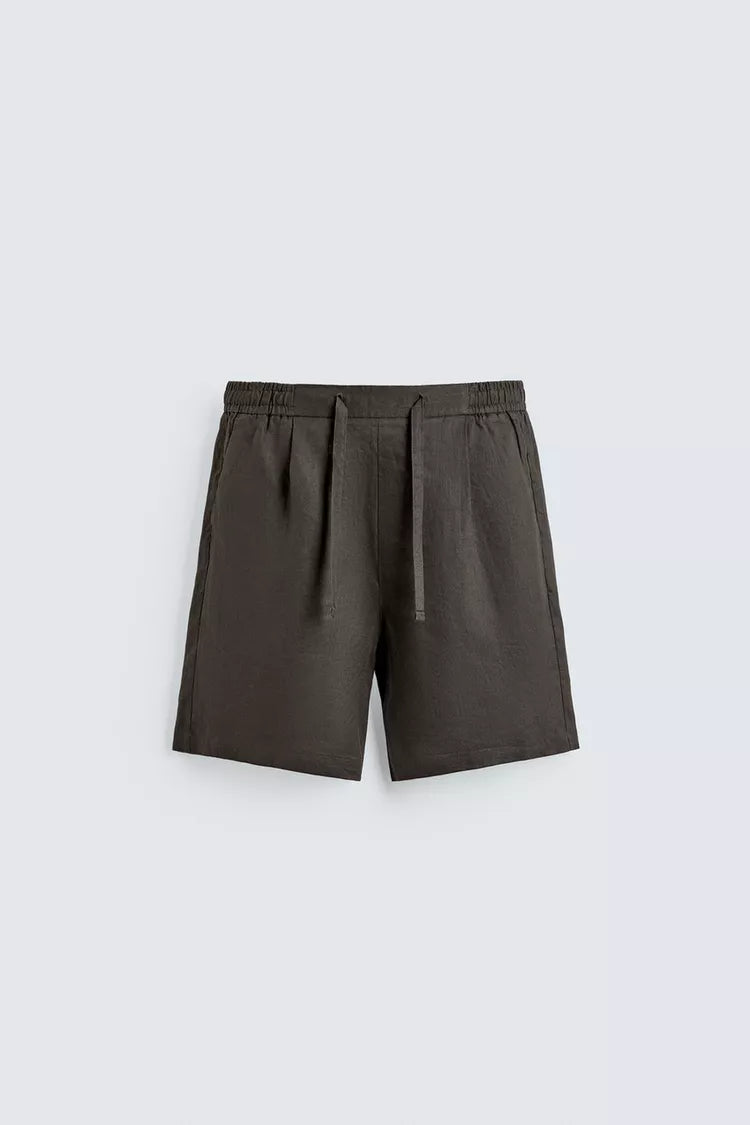 BERMUDA RELAXED FIT 100% LINNEN