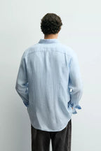 100% LINNEN OVERHEMD REGULAR FIT