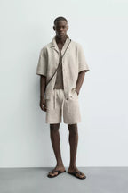 BERMUDA RELAXED FIT 100% LINNEN