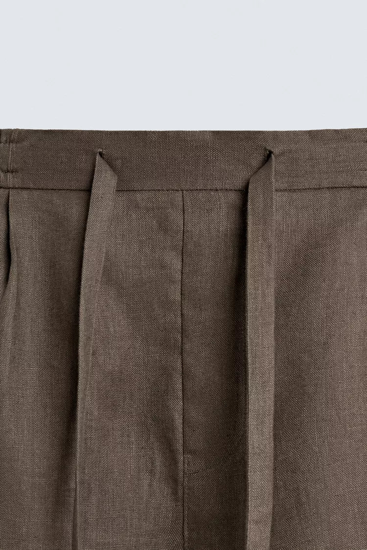 BERMUDA RELAXED FIT 100% LINNEN