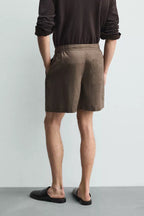 BERMUDA RELAXED FIT 100% LINNEN