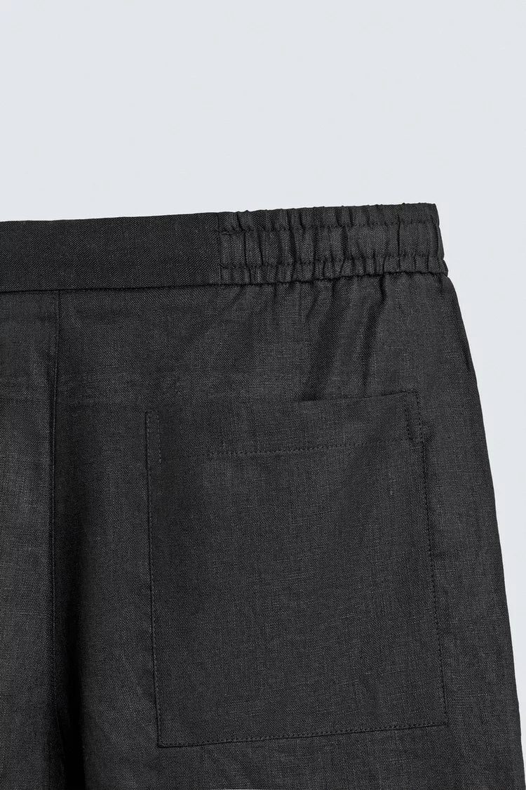 BERMUDA RELAXED FIT 100% LINNEN