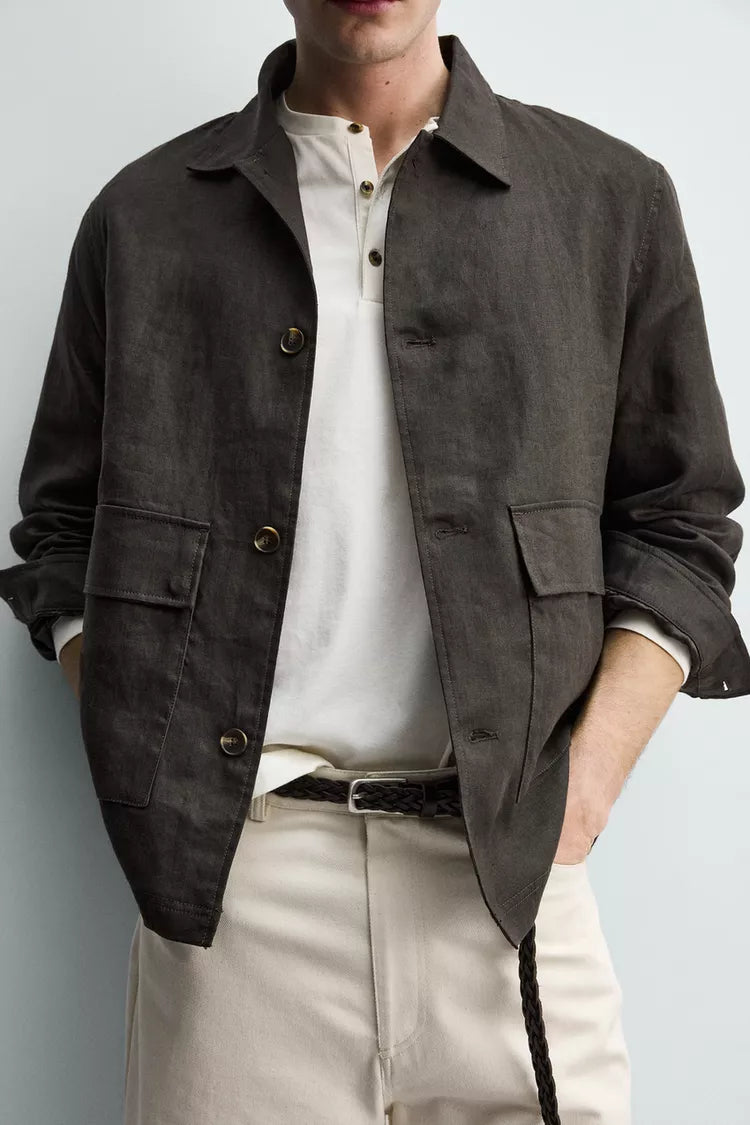 100% LINNEN OVERSHIRT