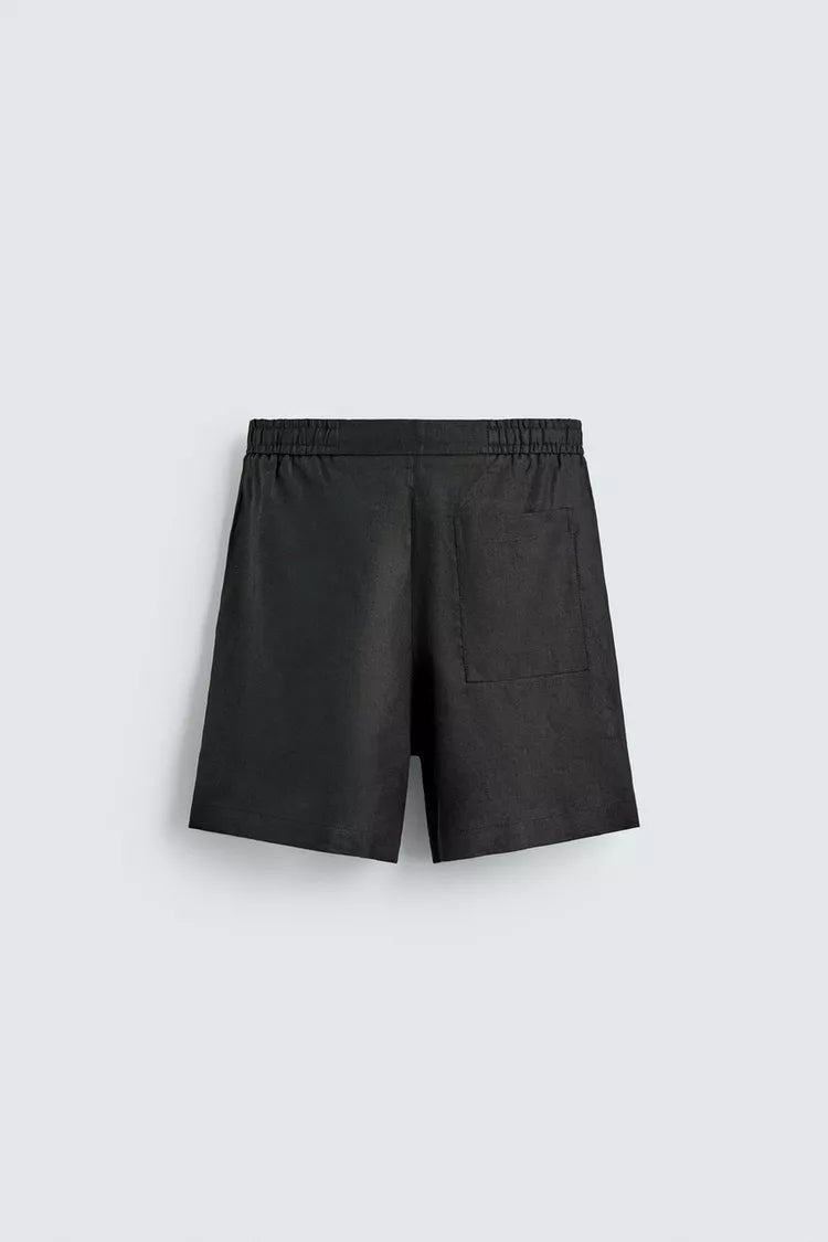 BERMUDA RELAXED FIT 100% LINNEN