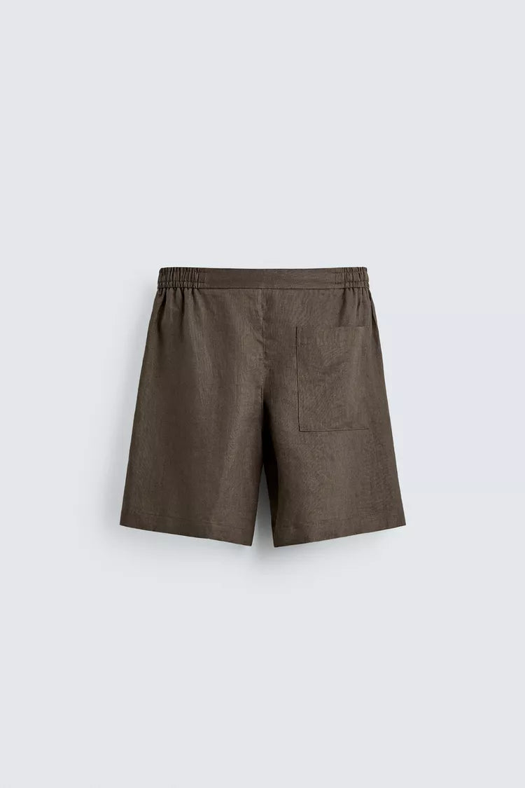 BERMUDA RELAXED FIT 100% LINNEN