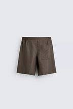 BERMUDA RELAXED FIT 100% LINNEN