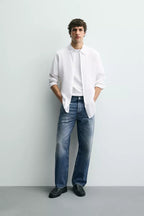 100% LINNEN OVERHEMD REGULAR FIT