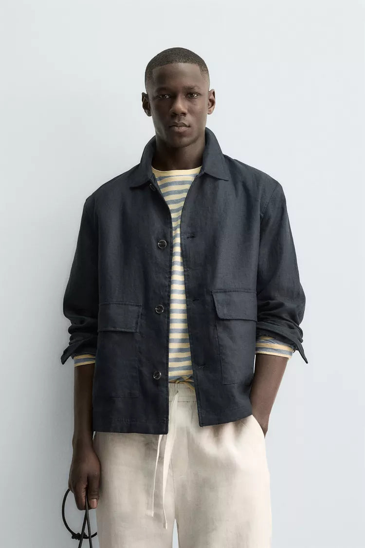 100% LINNEN OVERSHIRT