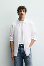 100% LINNEN OVERHEMD REGULAR FIT