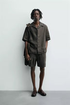 BERMUDA RELAXED FIT 100% LINNEN