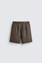 BERMUDA RELAXED FIT 100% LINNEN