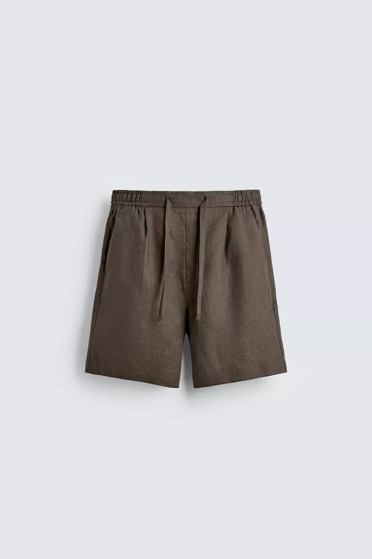 BERMUDA RELAXED FIT 100% LINNEN