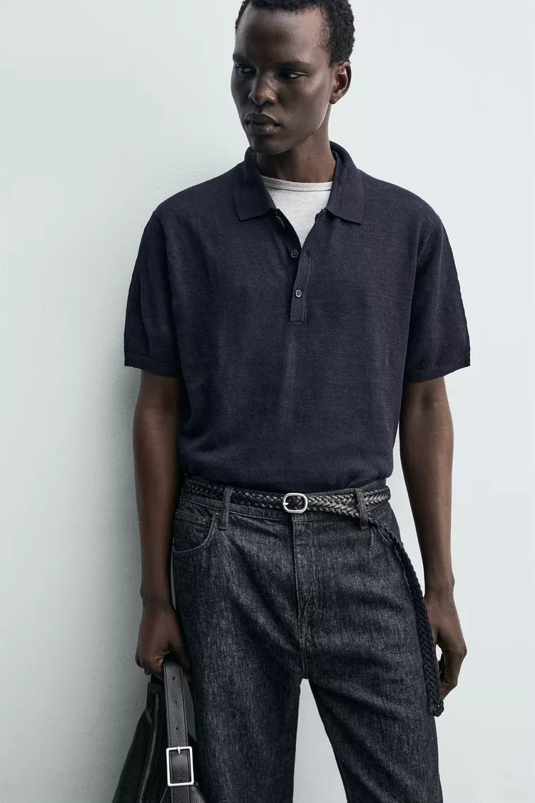 100% LINNEN TRICOT POLO