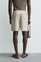 BERMUDA RELAXED FIT 100% LINNEN